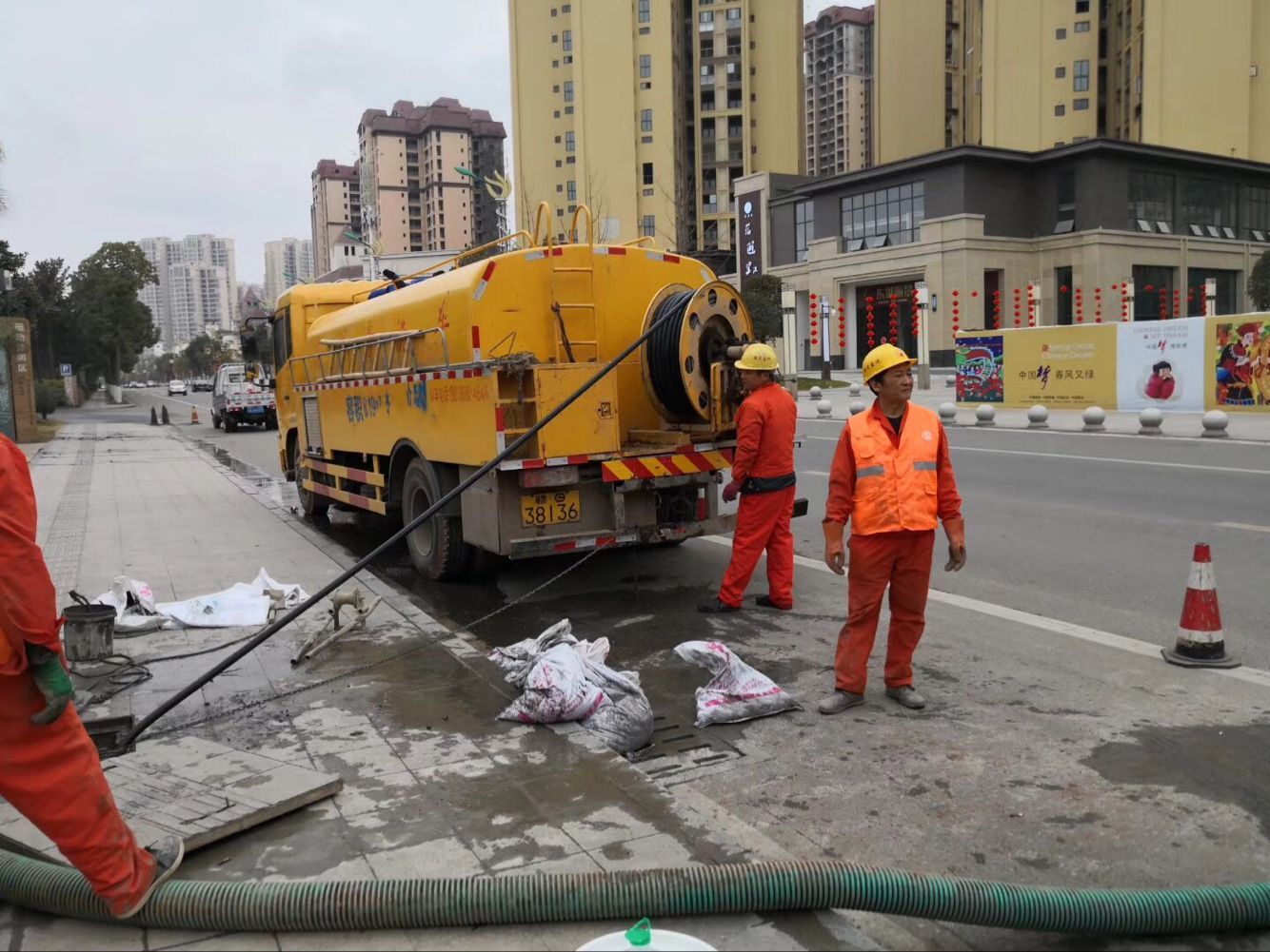 湛河排污管道清淤-管道清洗